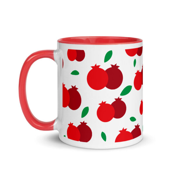 rosh hashanah pomegranate pattern mug with color