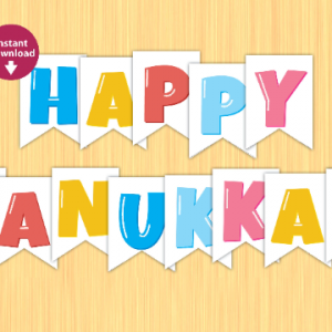 Printable Happy Hanukkah Banner