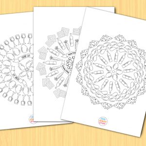 Passover Coloring sheets, Printable 3 pages