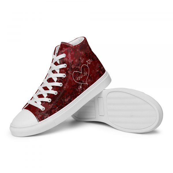 Ahava red Women’s high top canvas shoes