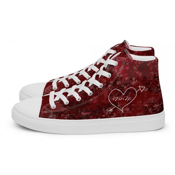 Ahava red Women’s high top canvas shoes