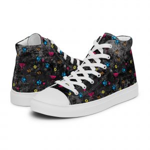 Cool Jewish Women’s high top canvas shoes- black
