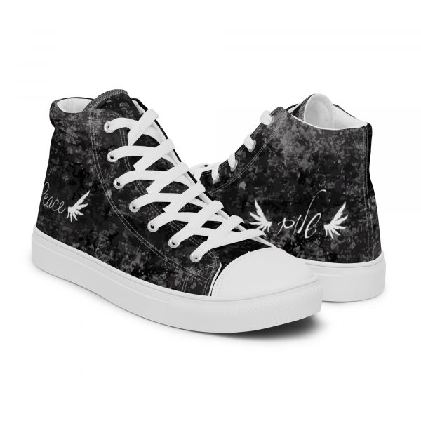 Shalom black Women’s high top canvas shoes