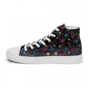 Cool Jewish Women’s high top canvas shoes- black