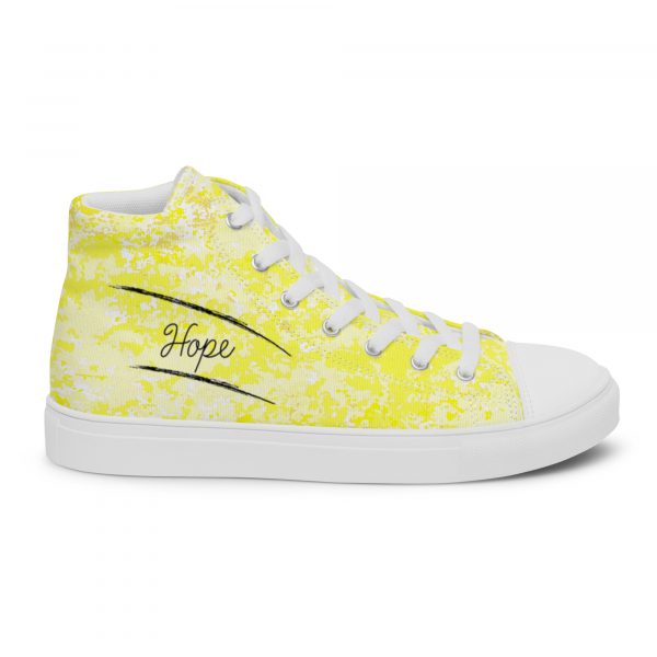 Tikva yellow Women’s high top canvas shoes